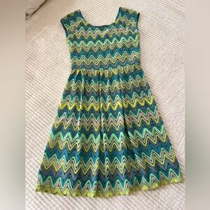 NWT Women’s Pastel Chevron Dress Ronni Nicole Size 6